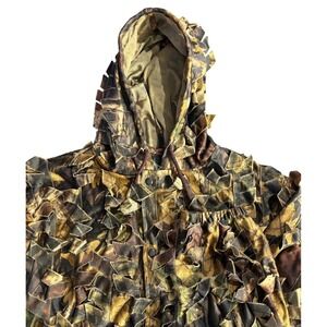 Master Sportsman 3D Leafy Camo Ghillie Suit Jacket Hunting Hoodie Mens Medium